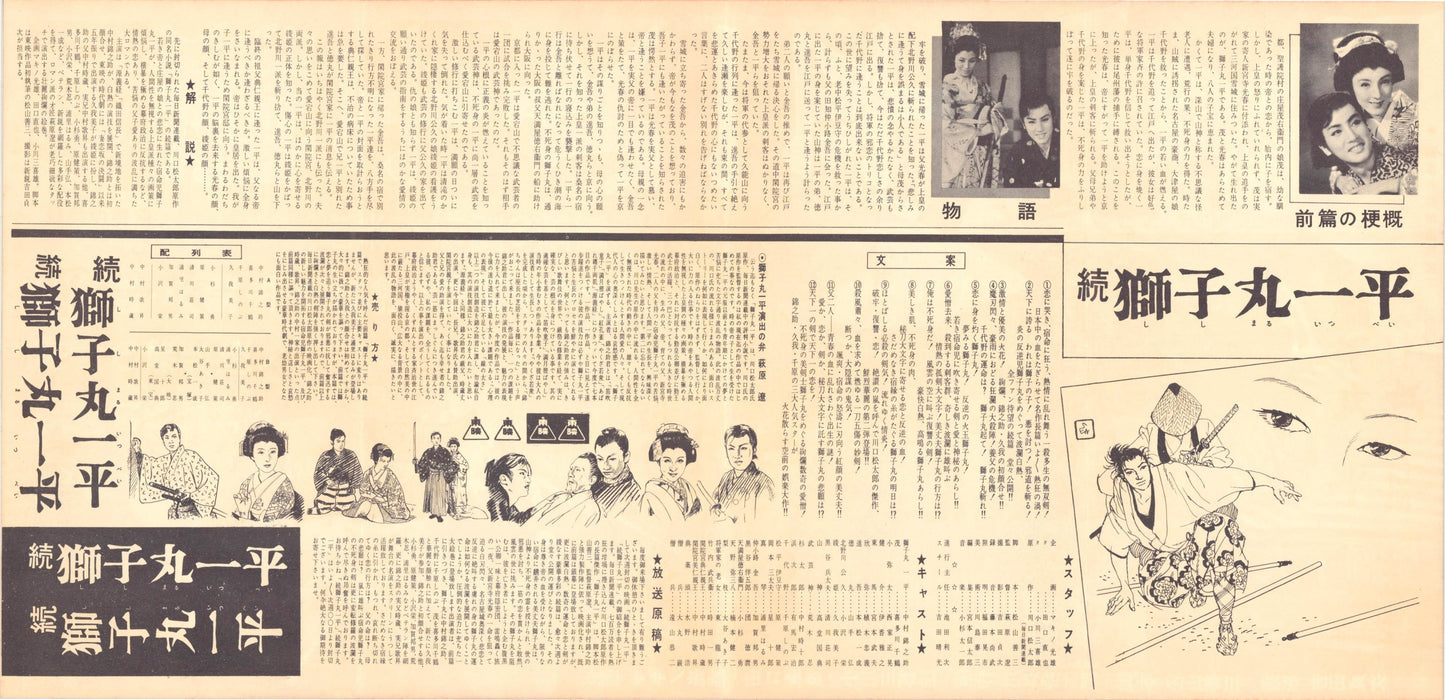 Of High and Low Birth Pt. 2 (Original Japanese release 1955 Press sheet 25x52cm) Vintage posters