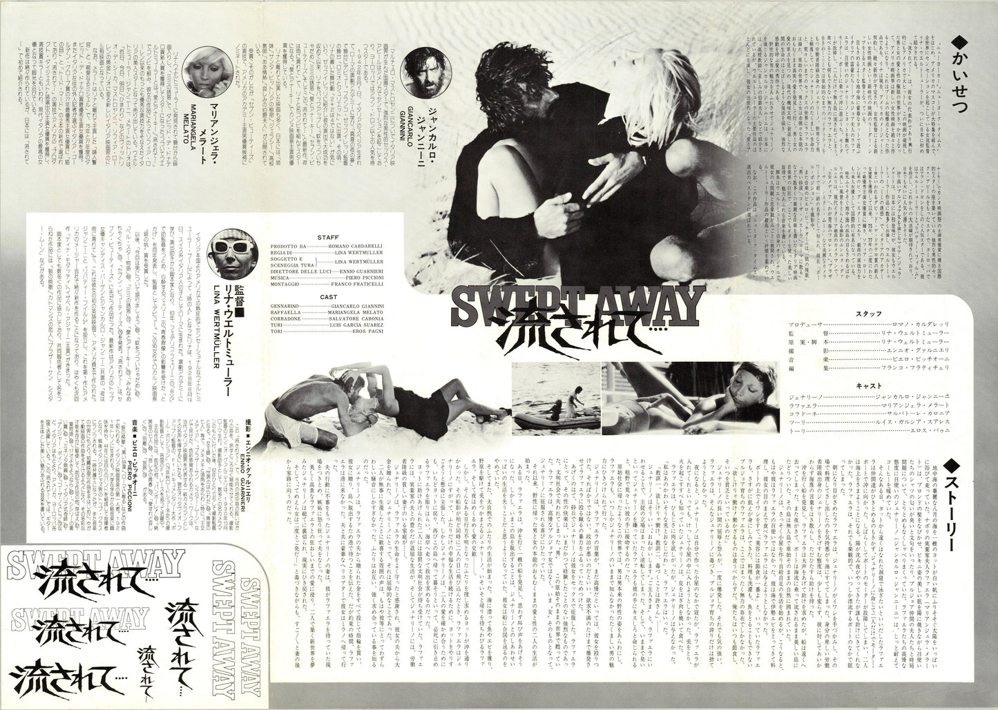 Swept Away (Original Japanese release, 1976, B3, 36x51cm)