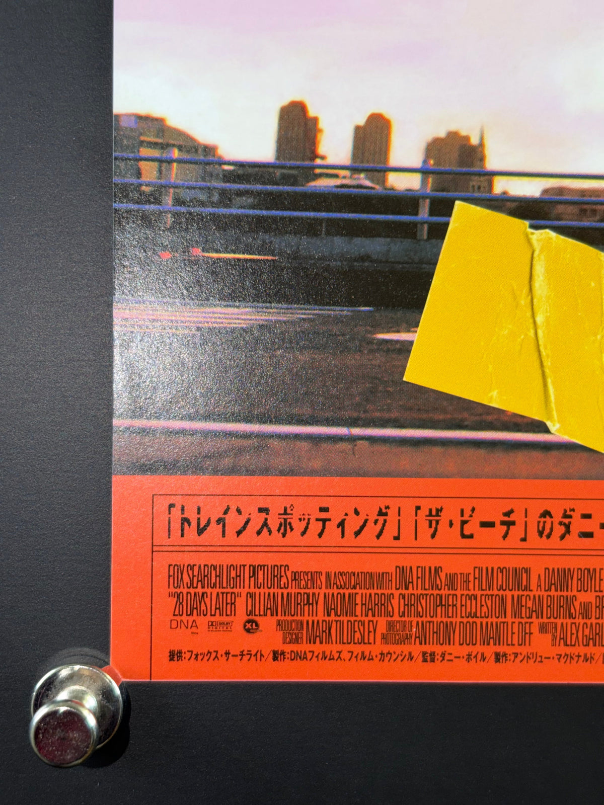 28 Days Later (2003) Original Japanese B5 Poster - Condition detail 9