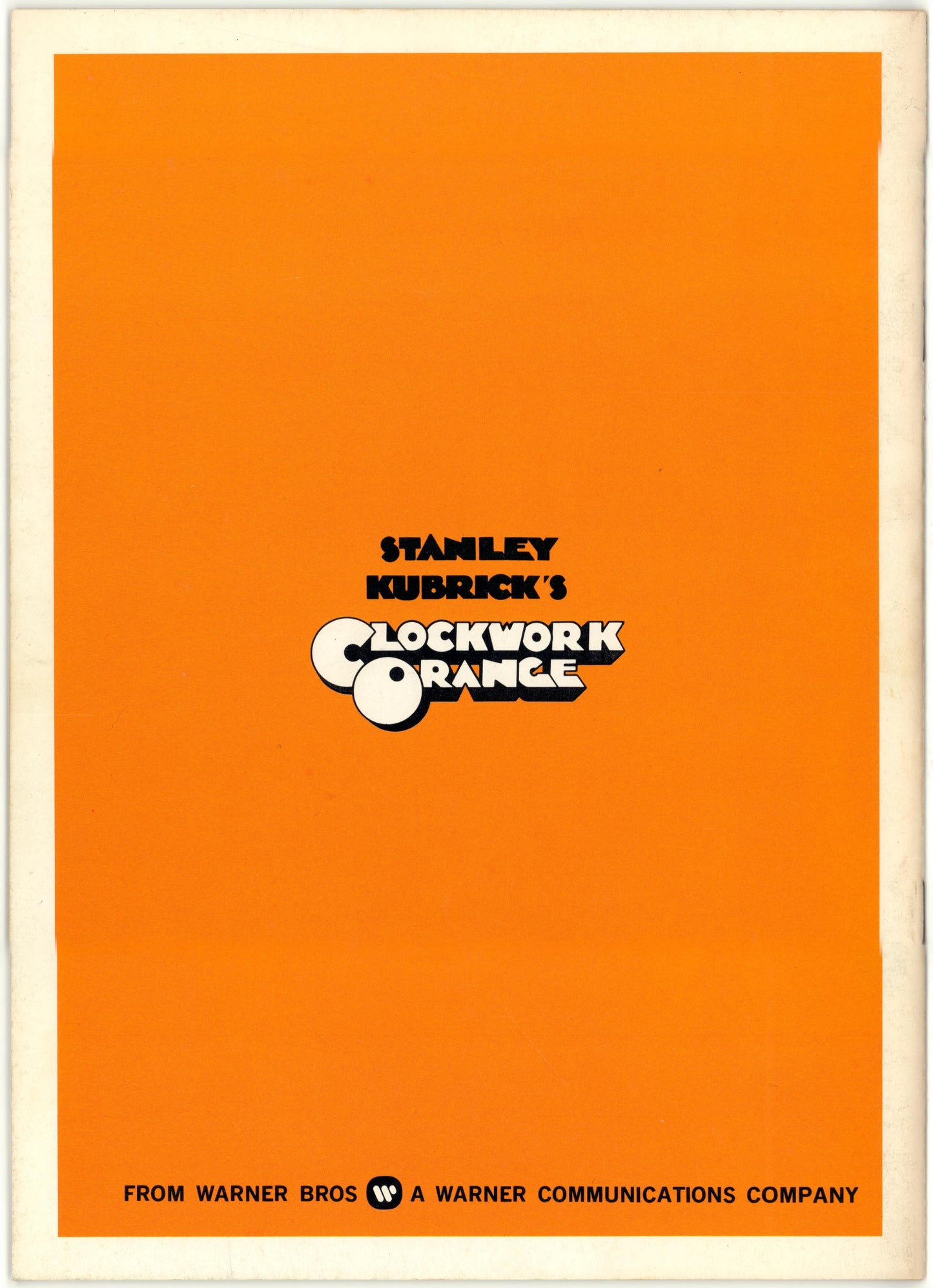 A Clockwork Orange (Original Japanese pamphlet 1972 A4 21x29,7cm) Pamphlet