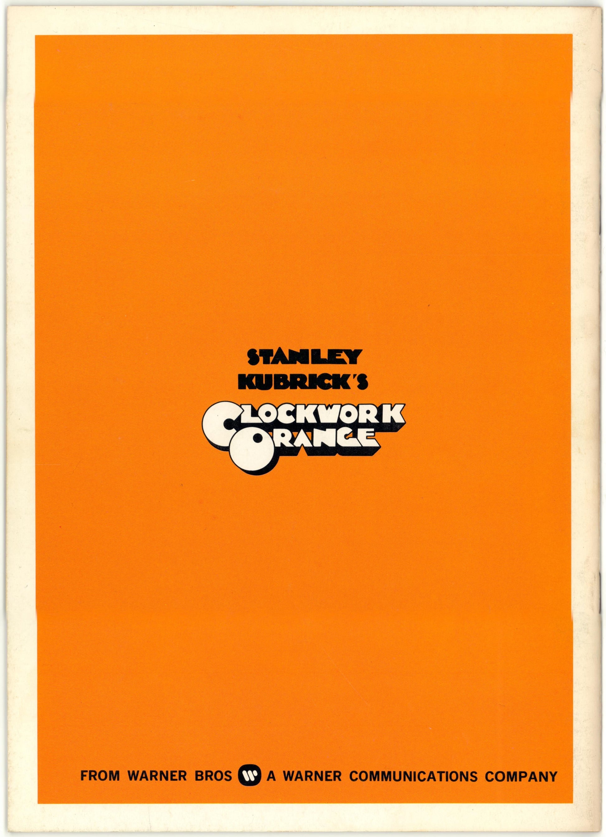 A Clockwork Orange (Original Japanese pamphlet 1972 A4 21x29,7cm) Pamphlet