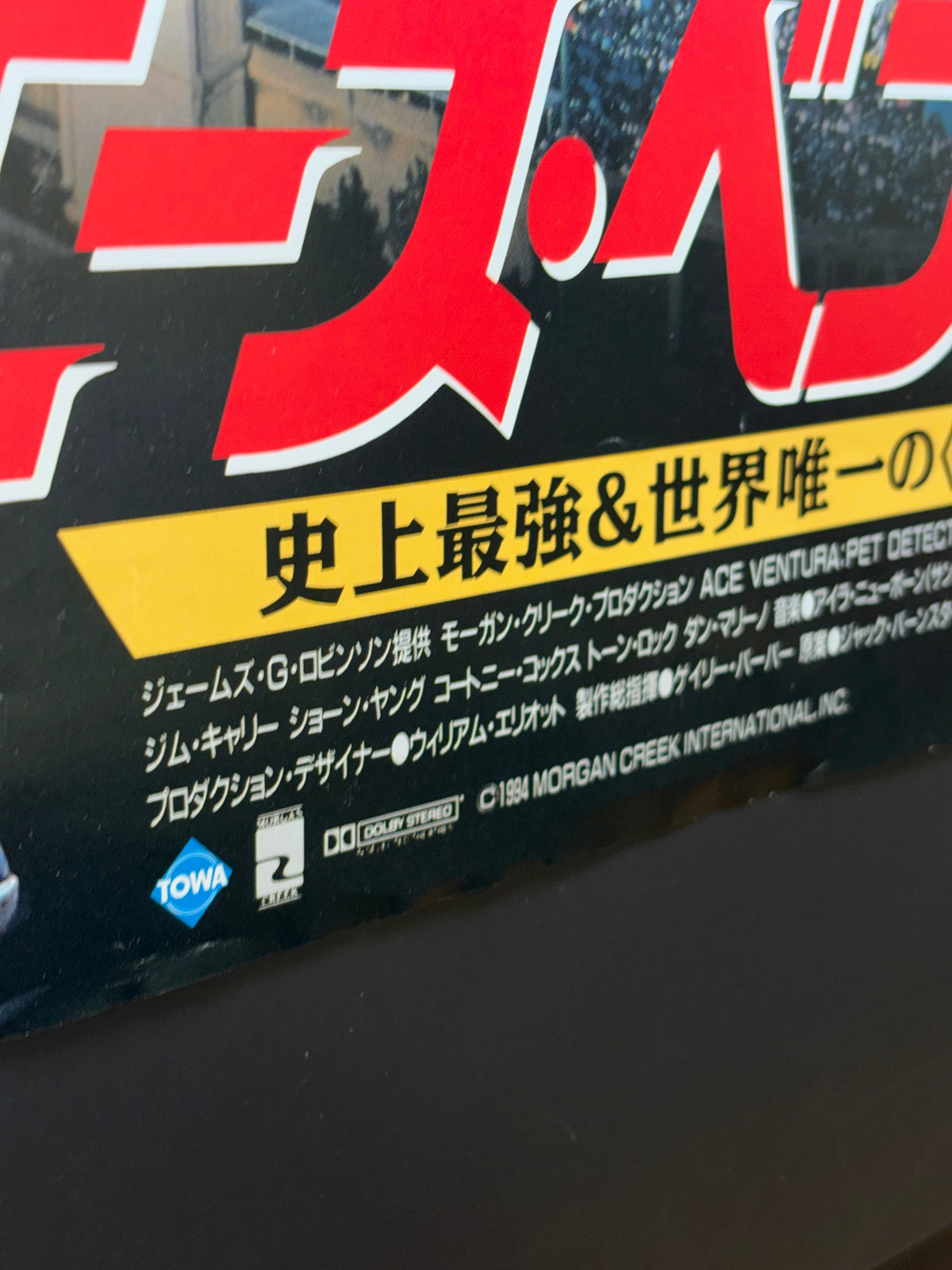 Ace Ventura: Pet Detective (1994) Original Japanese B2 Poster - Condition detail 5