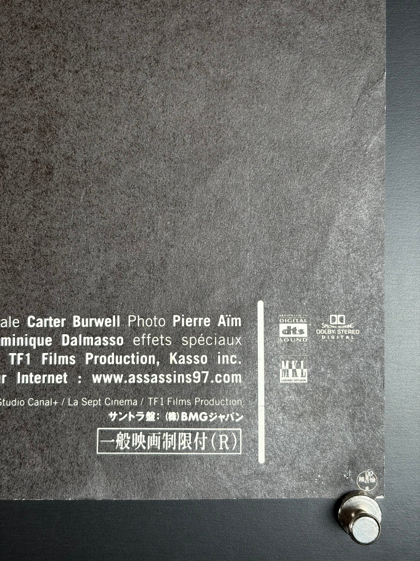 Assassin(s) (1997) Original Japanese B2 Poster - Condition detail 3