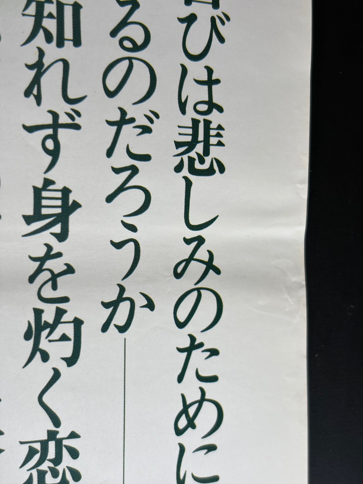 Brief Encounter (1974) Original Japanese B2 Poster - Condition detail 5