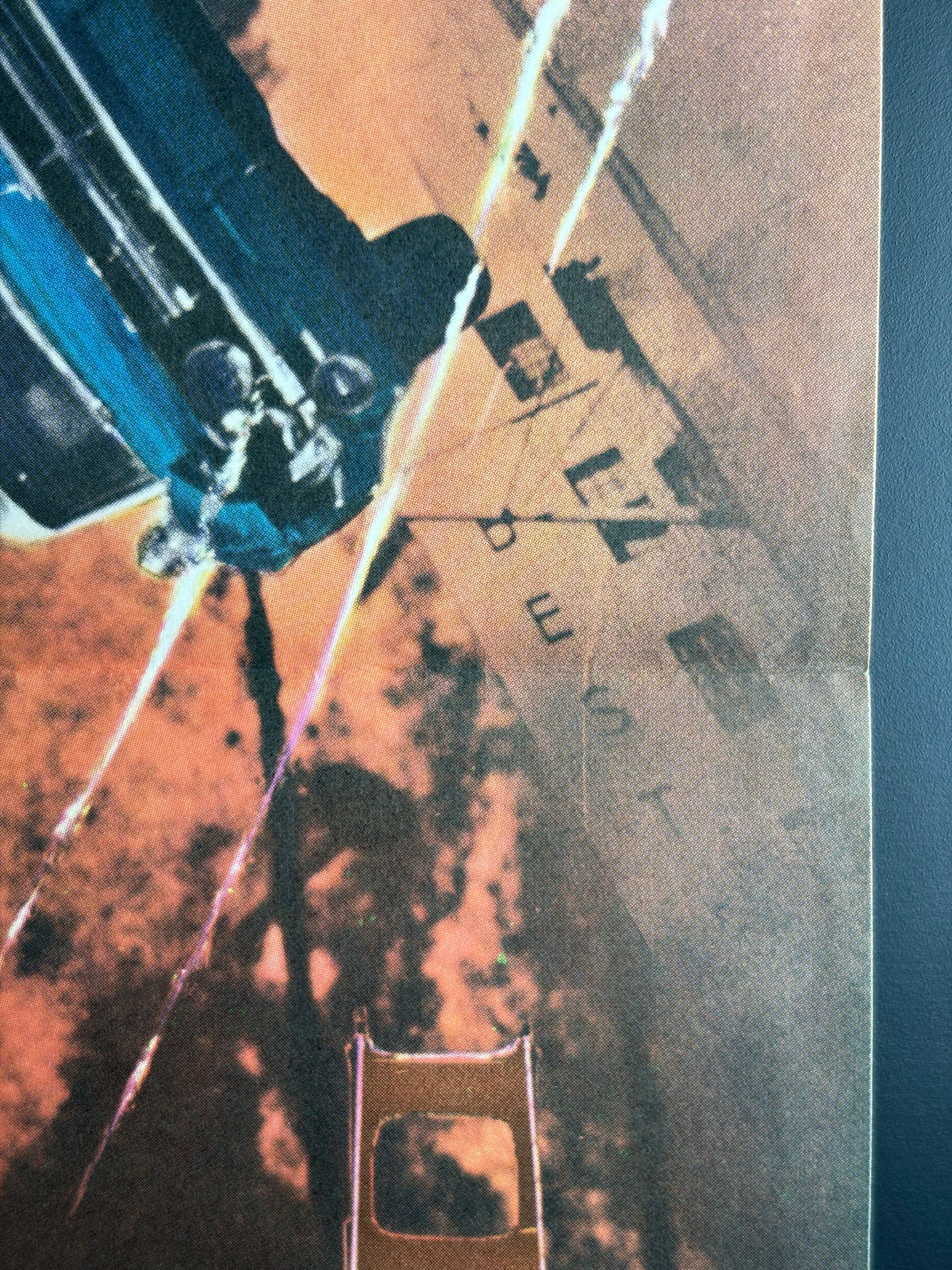 Busting (1974) Original Japanese B2 Poster - Condition detail 3