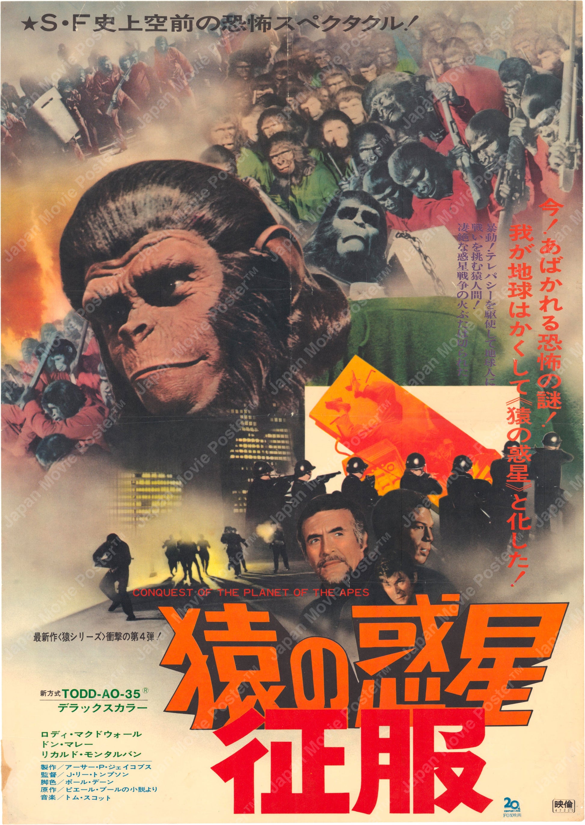 Conquest of the Planet of the Apes (Original Japanese release 1972 B2 51x73cm) Vintage posters