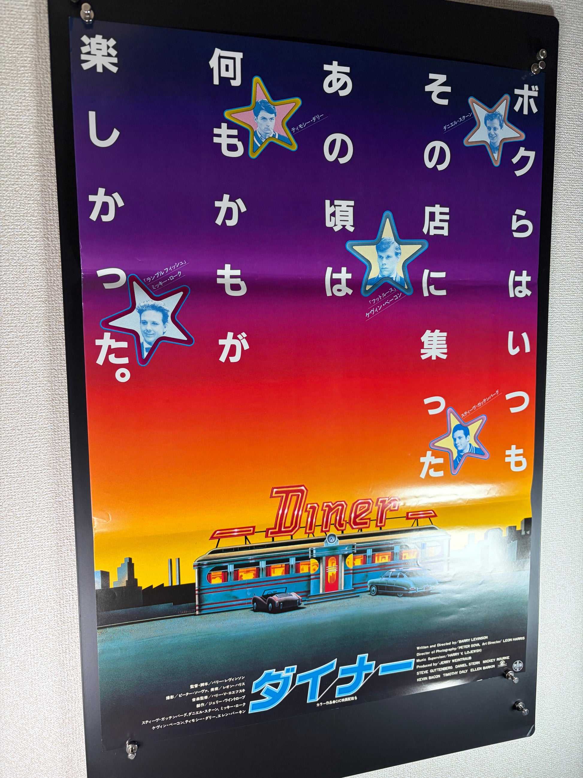 Diner (1984) Original Japanese B2 Poster - Condition detail 8