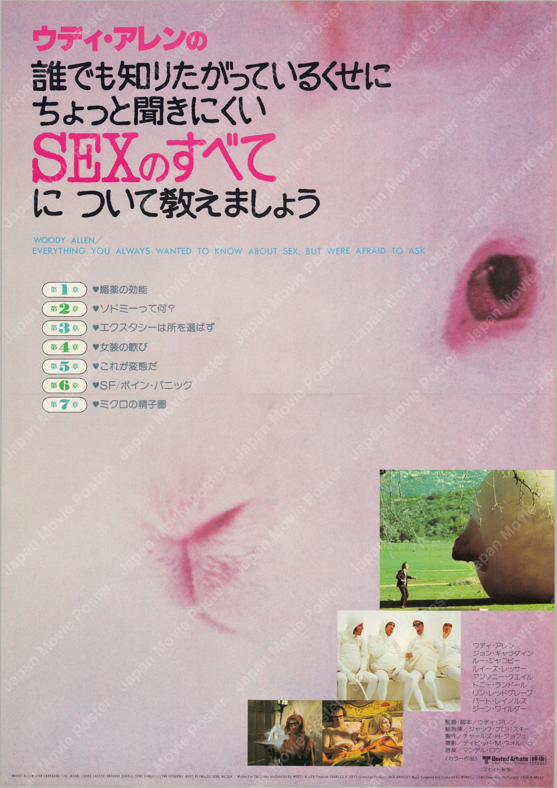 Everything You Always Wanted to Know About Sex But Were Afraid to Ask (1972) Original Japanese B2 Poster - Front