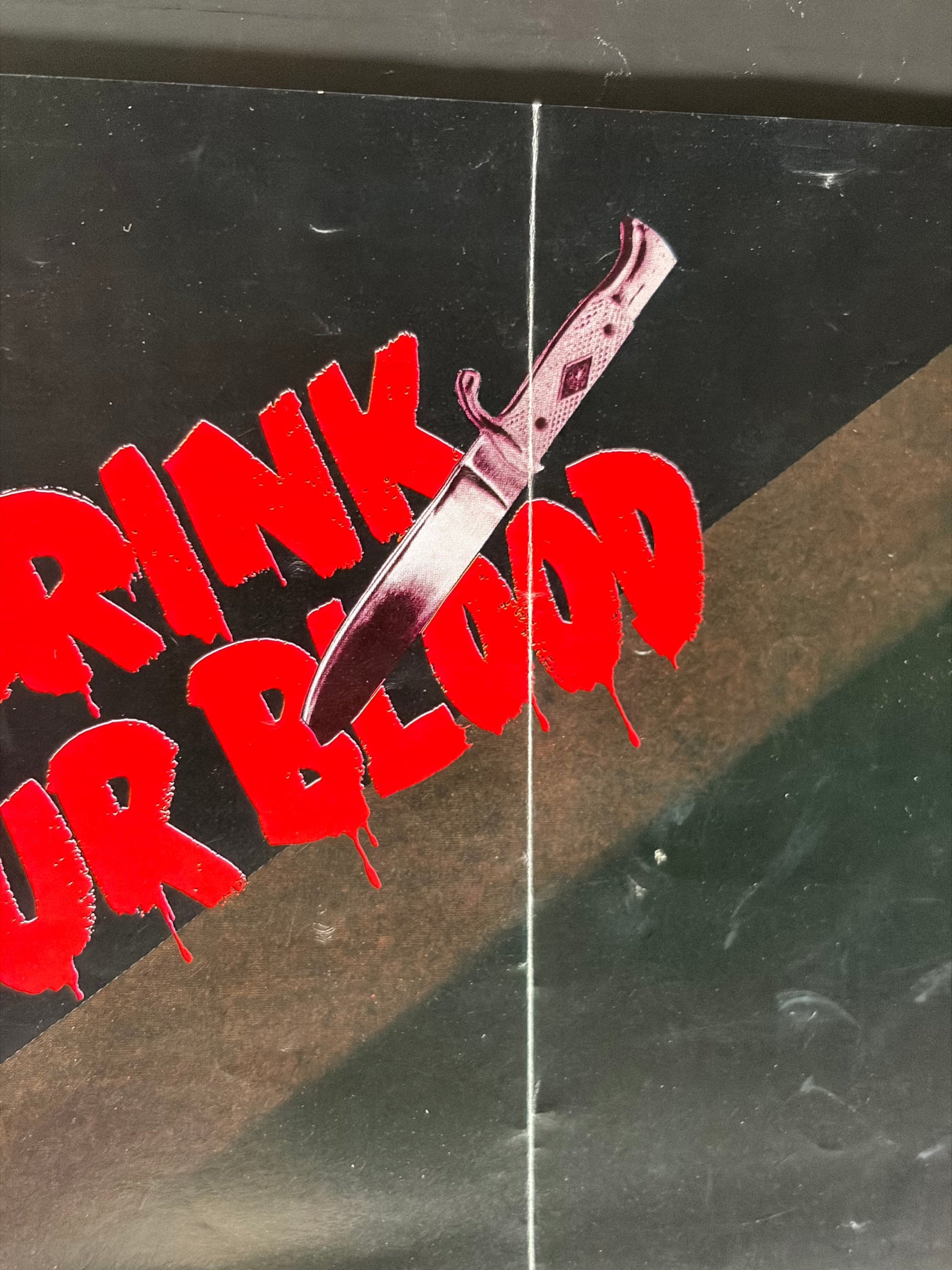 I Drink Your Blood (1970) Original Japanese B2 Poster - Condition detail 1