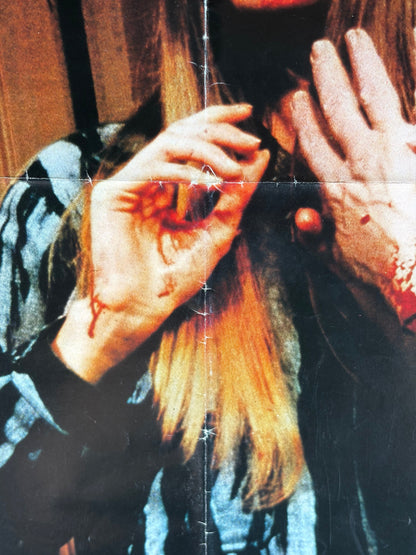 I Drink Your Blood (1970) Original Japanese B2 Poster - Condition detail 3
