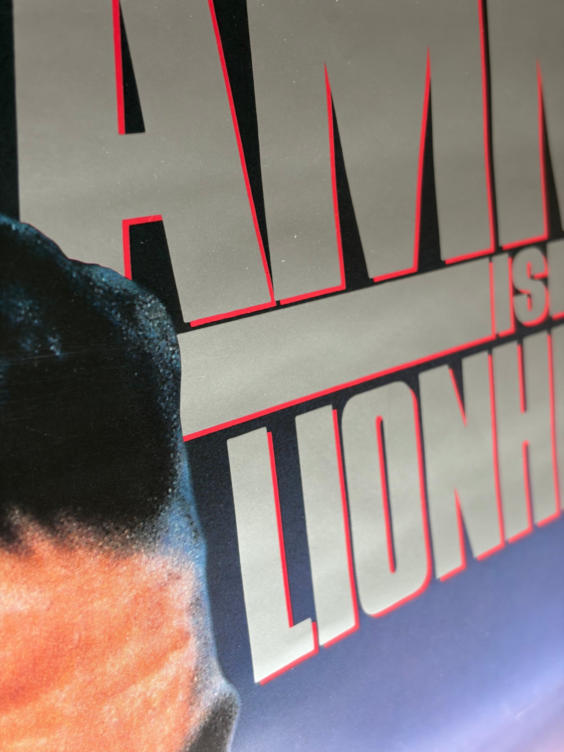 Lionheart (1990) Original Japanese B2 Poster - Condition detail 6
