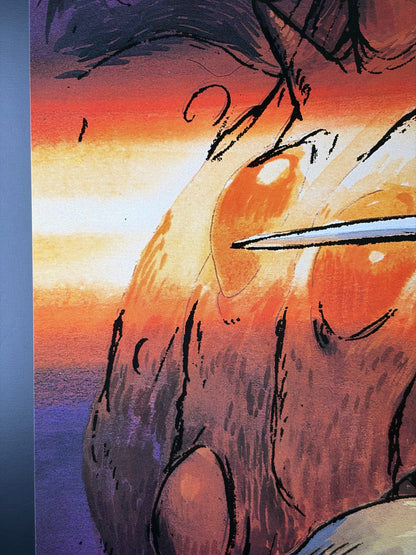 Nausicaä of the Valley of the Wind (1984) Original Japanese B2 Poster Style A (F) - Condition detail 7