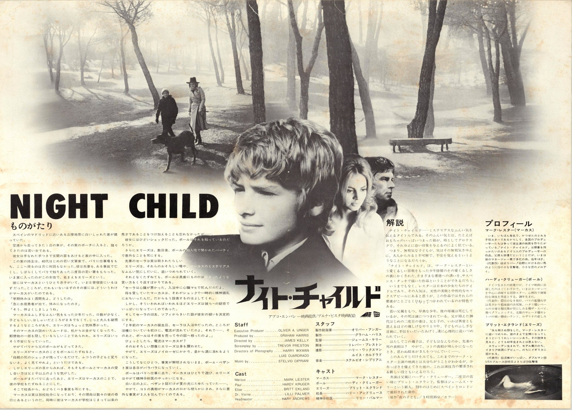 Night Child (Original Japanese release 1975 B3 36x51cm) Vintage posters