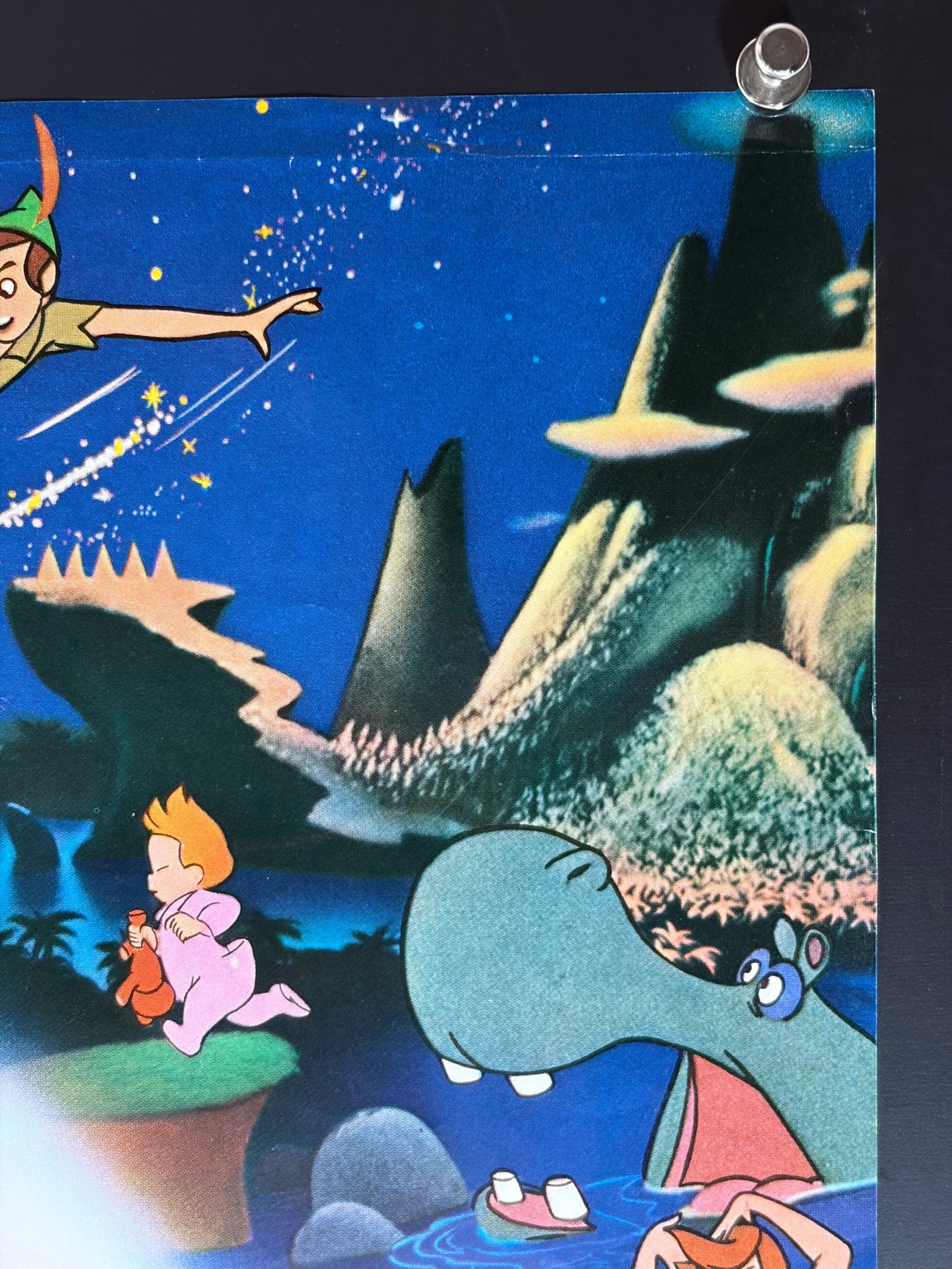 Peter Pan (1953) Original Japanese B2 Poster - 1976 Re-release - Condition detail 1