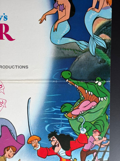 Peter Pan (1953) Original Japanese B2 Poster - 1976 Re-release - Condition detail 2