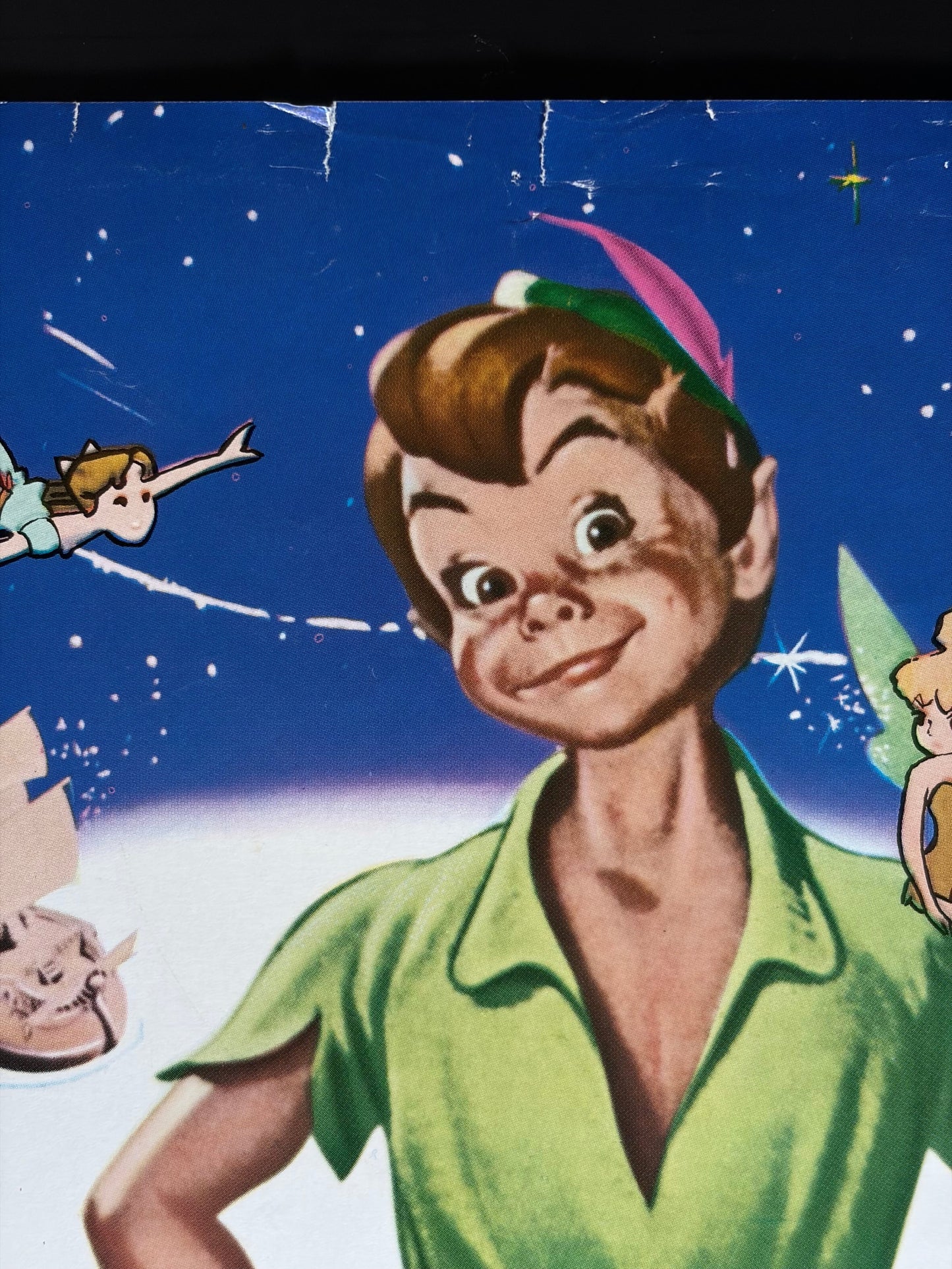 Peter Pan (1953) Original Japanese B2 Poster - 1976 Re-release - Condition detail 1