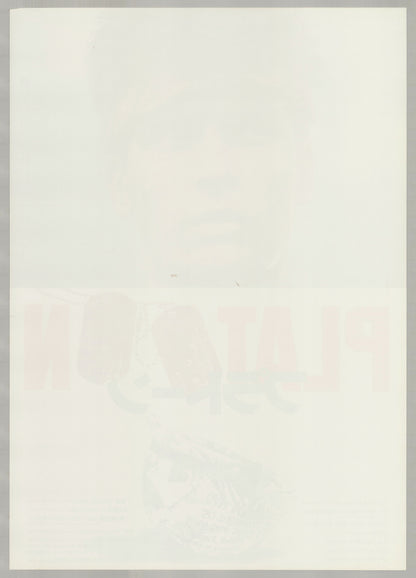Platoon (1987) Original Japanese B2 Poster Style B - Back