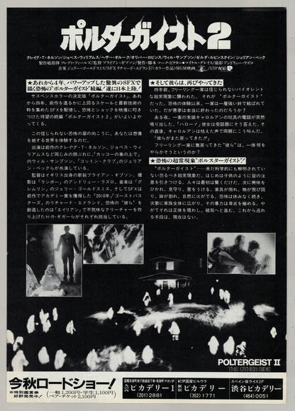 Poltergeist II: The Other Side (Original Japanese release 1986 B5 18x25cm) Vintage posters