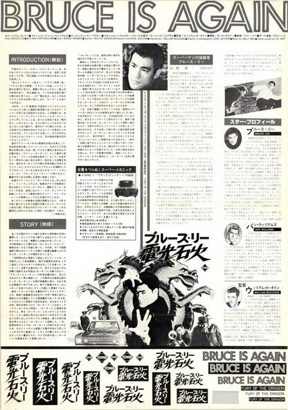 Fury of the Dragon (Original Japanese release, 1976, B3, 36x51cm)