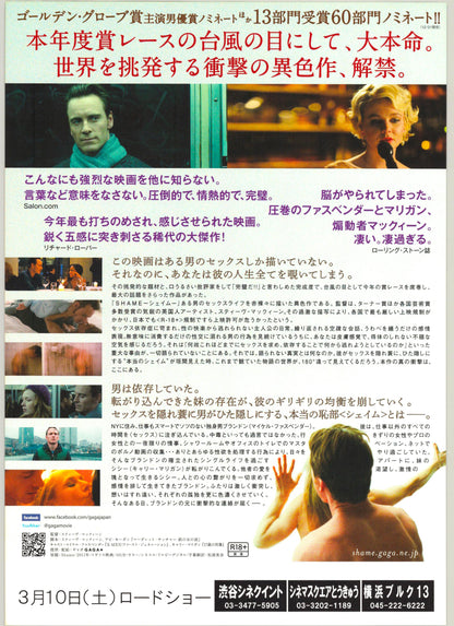 Shame (Original Japanese release 2012 B5 18x25cm) Vintage posters