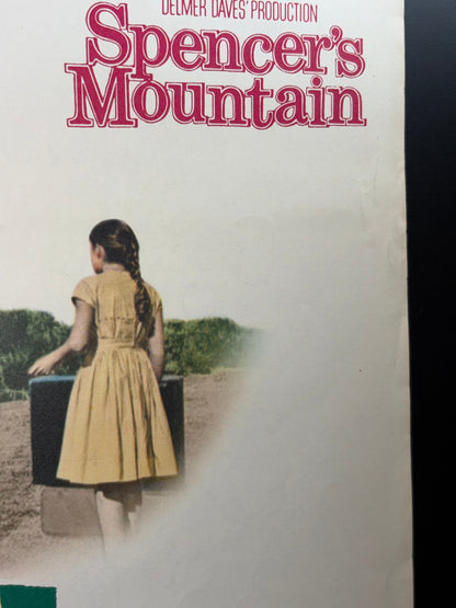 Spencer's Mountain (1963) Original Japanese B2 Poster - 1972 Re-release - Condition detail 3