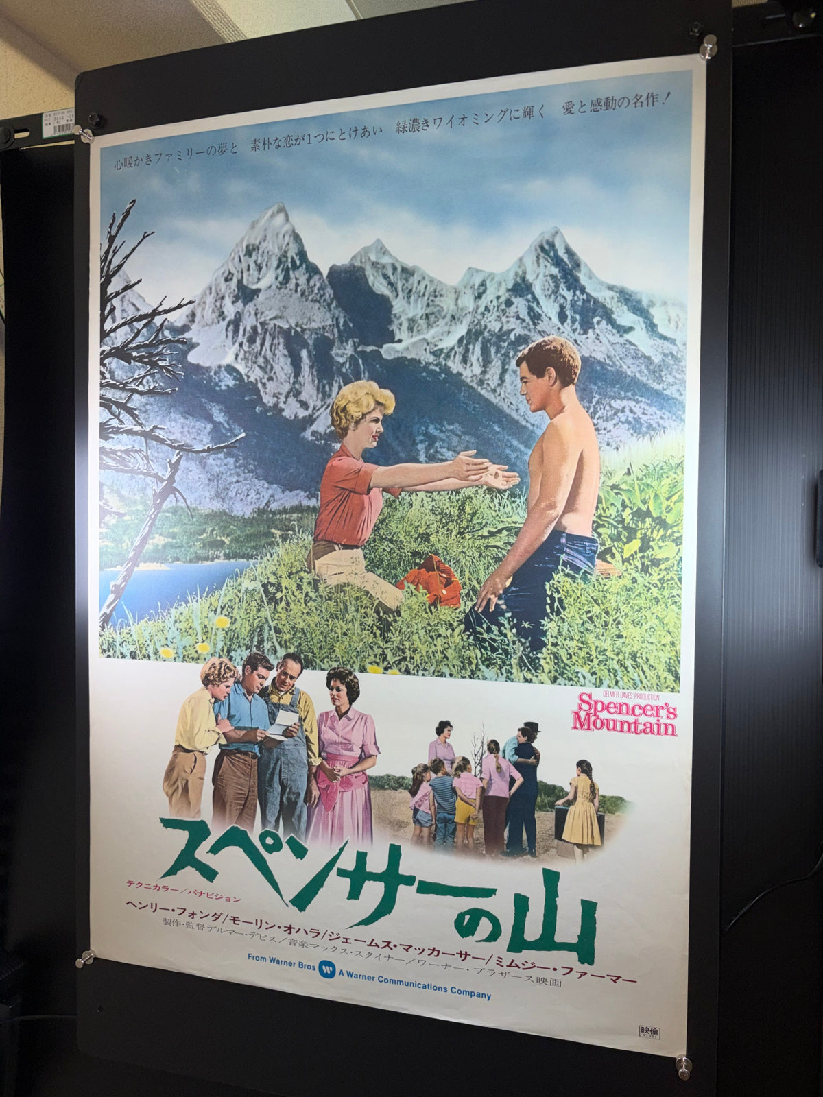 Spencer's Mountain (1963) Original Japanese B2 Poster - 1972 Re-release - Condition detail 8