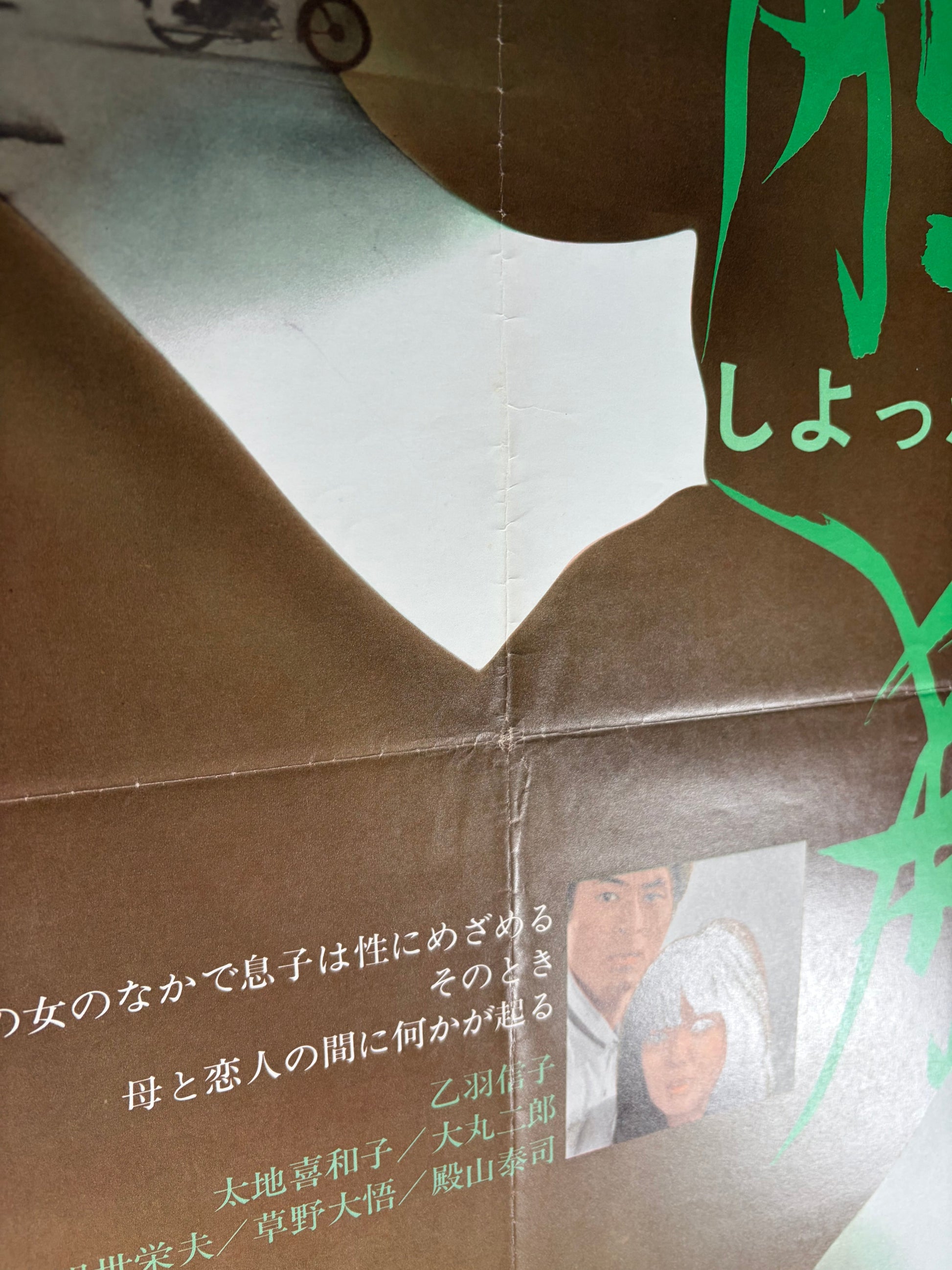 Strange Affinity (1970) Original Japanese B2 Poster - Condition detail 2