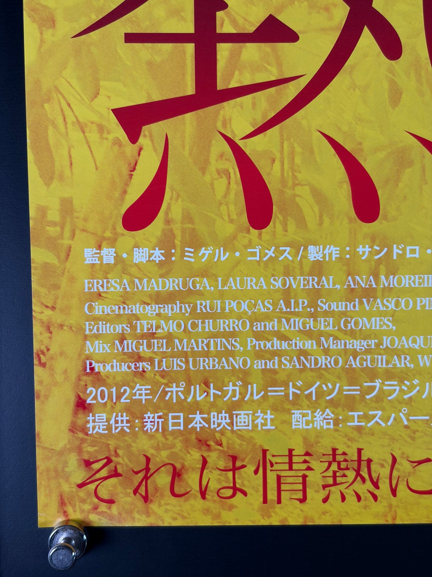 Tabu (2012) Original Japanese B2 Poster - Condition detail 3