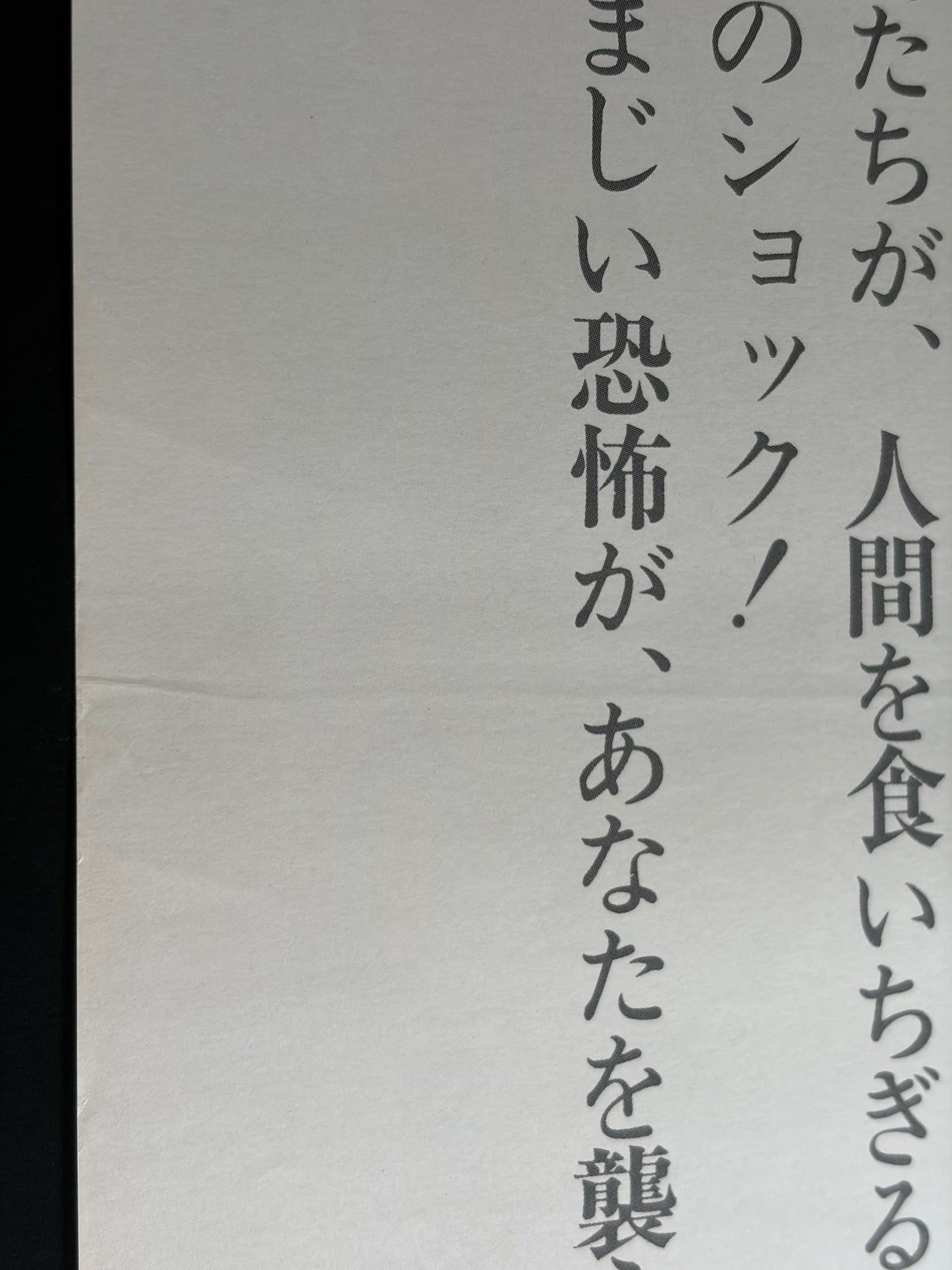 The Birds (1963) Original Japanese B2 Poster - 1972 Re-release - Condition detail 2