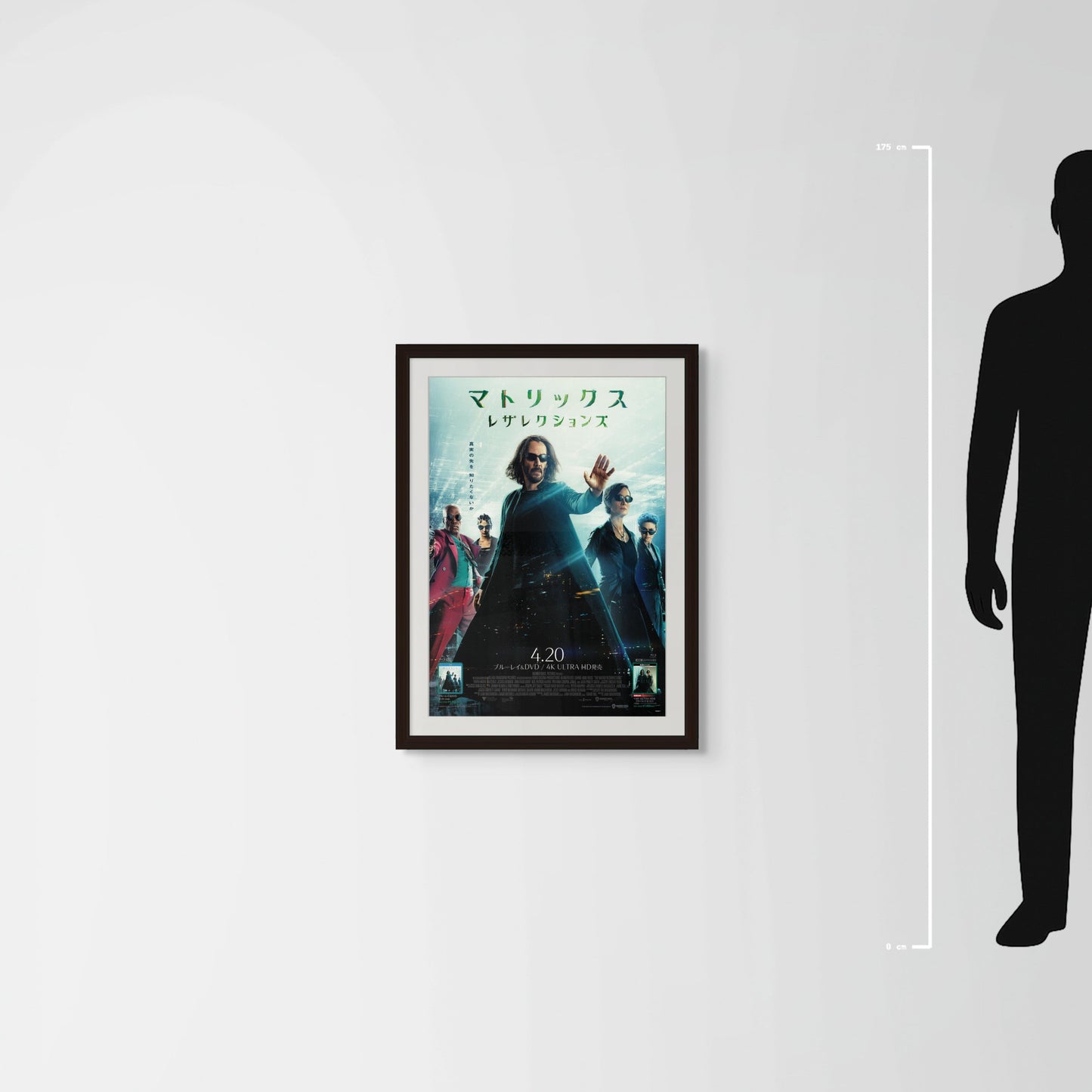 The Matrix Resurrections (2021) Original Japanese B2 Poster - Mockup