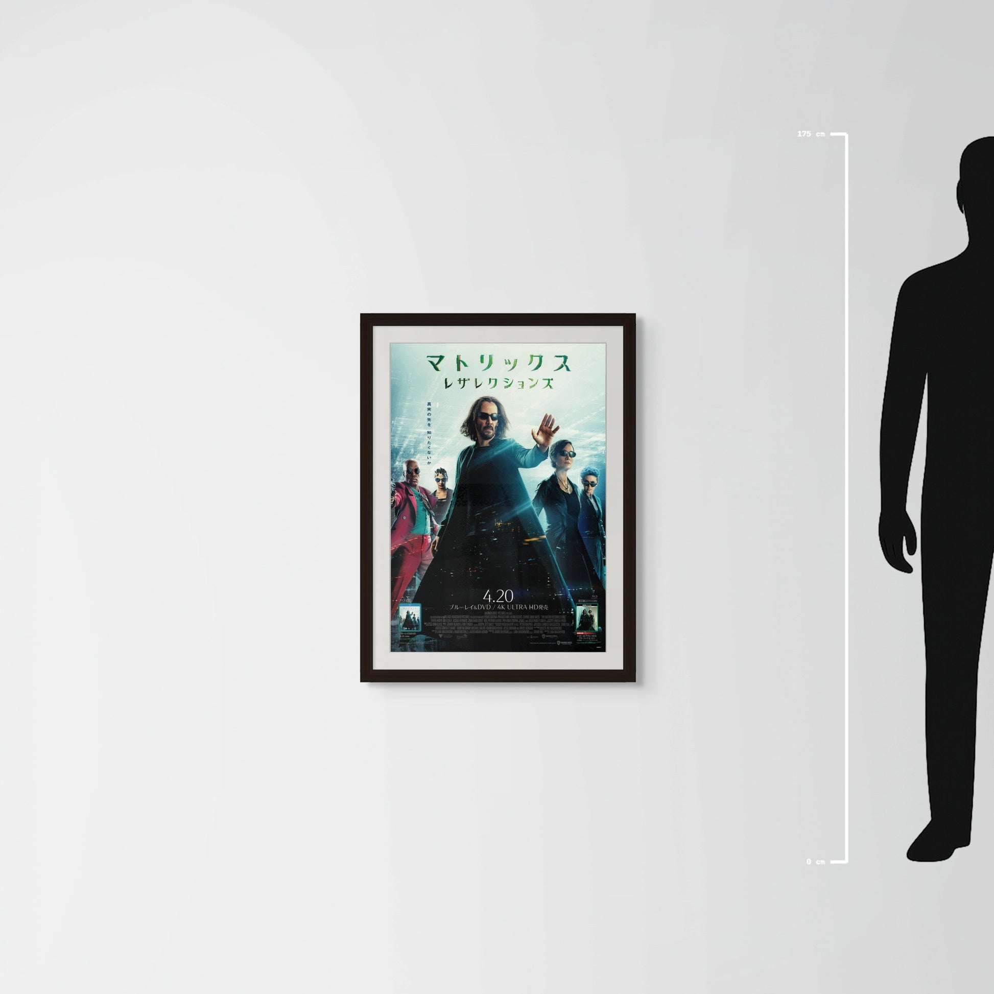The Matrix Resurrections (2021) Original Japanese B2 Poster - Mockup