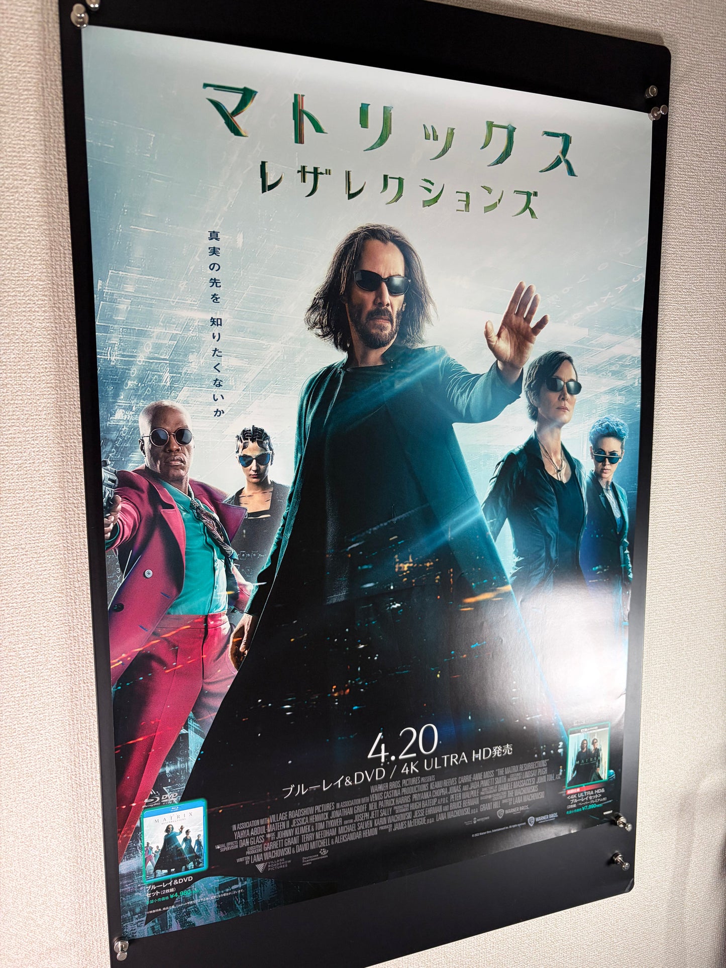The Matrix Resurrections (2021) Original Japanese B2 Poster - Condition detail 4